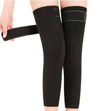 2 PCS Non-Slip Cashmere Wool Knee Pads Brace Leg Warmer with Strap Adjustable for Men & Women